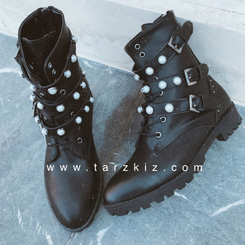 ALURE İNCİLİ SİYAH POSTAL